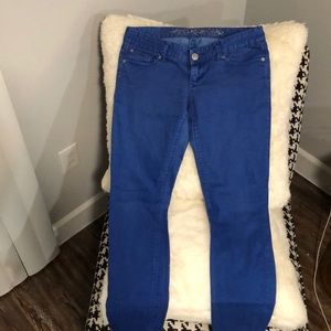 Colored denim skinny leggings